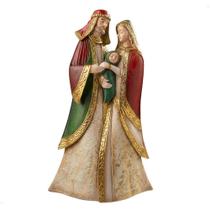 Enfeite Sagrada Família Decoração de Metal Resina e Madrepérola 35,5cm Enfeite Sagrada Família Decoração de Metal Resina e Madrepérola 35,5cm