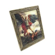 Enfeite São Miguel Arcanjo Metal Quadro Mesa