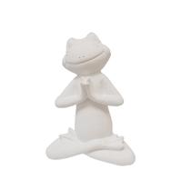 Enfeite Sapo Yoga Branca 9.5X6.3X12.8Cm