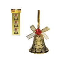 Enfeite Sino Dourado 3,5X4Cm 3 Peças Decorativo Natal Enfeite Sino Dourado 3,5X4Cm 3 Peças Decorativo Natal