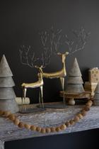 Enfeite suspenso KALALOU Antique Gold Metal Christmas Deer Set
