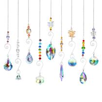 Enfeite suspenso RIFNY, pacote com 9 óculos de sol de cristal, 27 cm