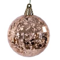 Enfeite suspenso Vickerman, 12 cm, ouro rosa, mercúrio, pacote com 4