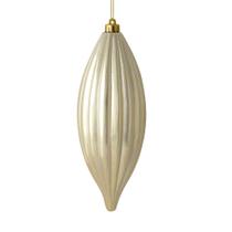 Enfeite suspenso Vickerman 20 cm Champagne Shiny Finial 4 peças