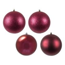 Enfeite suspenso Vickerman, conjunto de bolas de 15 cm, 4 Berry Red Enfeite suspenso Vickerman, conjunto de bolas de 15 cm, 4 Berry Red