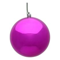 Enfeite suspenso Vickerman, conjunto de bolas fúcsia brilhantes de 7,5 cm, 32 Enfeite suspenso Vickerman, conjunto de bolas fúcsia brilhantes de 7,5 cm, 32