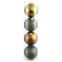 Enfeite suspenso Vickerman de 12 cm Olive Ball, pacote com 4