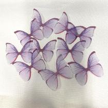 Enfeite Tecido Decorativo Borboleta 4cm Lilás - ArtLille - 10 Uni - Rizzo