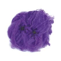 Enfeite teia decorativa roxa 18g c 02 aranhas halloween
