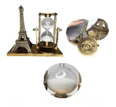Enfeite Torre Eiffel Com Ampulheta Decoracao Mesa Escritorio Enfeite Torre Eiffel Com Ampulheta Decoracao Mesa Escritorio