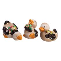 Enfeite Trio Pato Bebê Filhote Cerâmica Decoração Casa Sala Enfeite Trio Pato Bebê Filhote Cerâmica Decoração Casa Sala