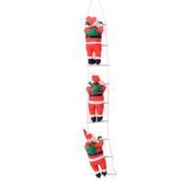Enfeite triplo papai noel escada boneco decoração de natal escalador pequeno - Local Ex