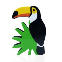 Enfeite Tucano em MDF Decoryou - Ref 321, 20x14x2,7cm