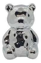 Enfeite Urso de porcelana Metalizado Decorativo 10CM