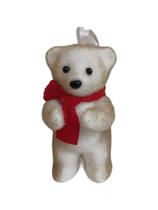 Enfeite Urso Espuma Marrom 11,2cm Natal com Cachecol em Pé