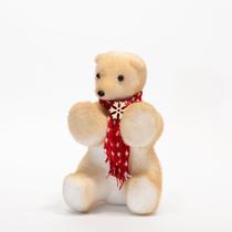 Enfeite Urso Pendente Decoração Natal Em Isopor 18cm