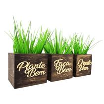 Enfeite Vasinhos Decorativos + Planta Artificial - Decoração de Mesa Enfeite Vasinhos Decorativos + Planta Artificial - Decoração de Mesa