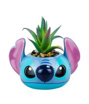 Enfeite Vaso Porcelana Rosto Stitch 13x13cm Disney