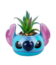 Enfeite Vaso Porcelana Rosto Stitch 13x13cm Disney - Taimes