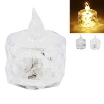 Enfeite Vela De Plástico Com Led 3,8x 5,0cm 2 Enfeite Vela De Plástico Com Led 3,8x 5,0cm 2