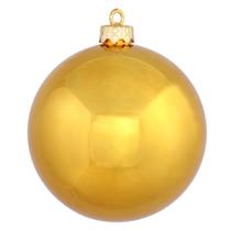 Enfeite Vickerman Bola Brilhante Dourado Antigo 7,5 cm 12 unidades