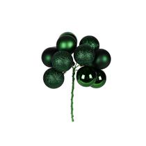 Enfeite Vickerman Palito com Bolas Esmeralda 30 cm Kit com 4