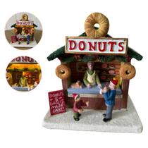 Enfeite Vila Natalina Loja de Donuts com Led 13cm