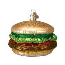 Enfeites: Cheeseburger de Natal do Velho Mundo, vidro soprado Enfeites: Cheeseburger de Natal do Velho Mundo, vidro soprado