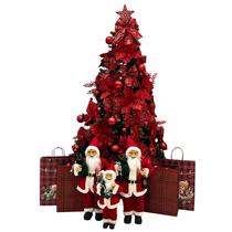 Enfeites Completos P/ Árvore Natal 1,20mt Laços Flores Bolas