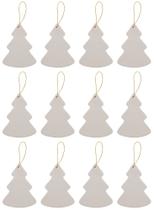 Enfeites de árvore de cerâmica Creative Hobbies DIY, 7,5 x 10 cm, pacote com 12