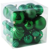 Enfeites de bola de Natal Jorysics Shatterproof 36 peças verdes Enfeites de bola de Natal Jorysics Shatterproof 36 peças verdes