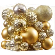 Enfeites de bola de Natal Jorysics Shatterproof 36 unidades douradas
