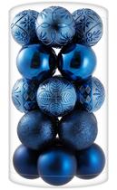 Enfeites de bola de Natal KAYH DECOR azul marinho 20 quilates 8 cm Enfeites de bola de Natal KAYH DECOR azul marinho 20 quilates 8 cm