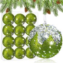 Enfeites de bola de Natal Vercraft 8 cm verde claro (12 unidades) Enfeites de bola de Natal Vercraft 8 cm verde claro (12 unidades)