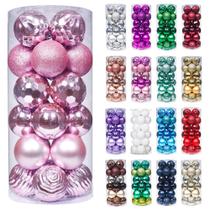 Enfeites de bola de Natal XmasExp 60 mm/2,36" 24 quilates rosa