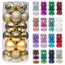Enfeites de bola de Natal XmasExp 60 mm/2,36" em ouro 24 quilates Enfeites de bola de Natal XmasExp 60 mm/2,36" em ouro 24 quilates