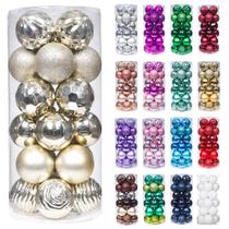 Enfeites de bola de Natal XmasExp Shatterproof 24 quilates (champanhe)