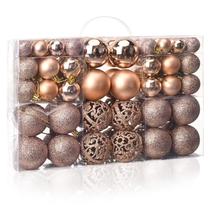 Enfeites de bolas de árvore de Natal MeetXmas Rose Gold 100 unidades