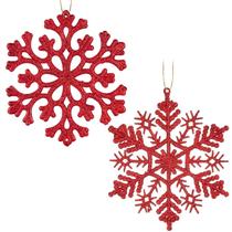 Enfeites de floco de neve de Natal Jorysics 30 unidades de plástico de 12 cm