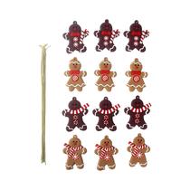 Enfeites De Homem De Gengibre 12 Peças PVC Decorações De Natal Para Pendurar Na Árvore Decoração
