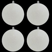 Enfeites de Natal 4E's Novelty Snowball 10 cm, pacote com 4