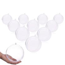 Enfeites de Natal Aokely Clear Plastic 80 mm/3,2 polegadas, pacote com 10