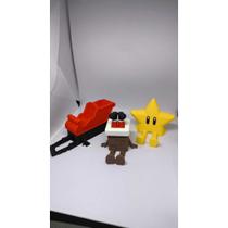 Enfeites de Natal Articulados em 3D Decoração Natalina Criativa para Prateleira e Estante