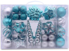 Enfeites de Natal AUXO-FUN Luxury Collection, pacote com 73 Enfeites de Natal AUXO-FUN Luxury Collection, pacote com 73