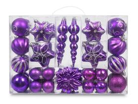 Enfeites de Natal AUXO-FUN Luxury Collection, pacote com 73