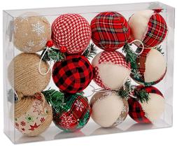 Enfeites de Natal BRUBAKER Jute Baubles Ball 8 cm 12 unidades Enfeites de Natal BRUBAKER Jute Baubles Ball 8 cm 12 unidades