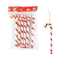 Enfeites De Natal DIY Em Forma De Bastão De Doces, 6 Peças, Presentes De Natal, Decoração Para Casa