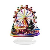 Enfeites De Natal Em Acrílico Em Forma De Roda Gigante Para Decoração De Mesa, Placa 2D De Roda