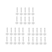Enfeites De Natal Em Cristal Acrílico Transparente Em Forma De Floco De Neve 10 20 30PCS Para