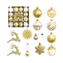 Enfeites De Natal Em Forma De Bola De 6CM, 45PCS, Gelo, Flocos De Neve E Renas Para Decoração De